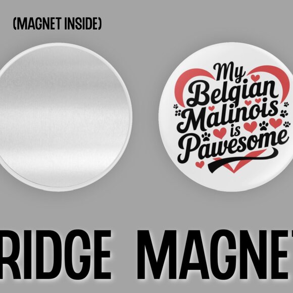 Belgian Malinois Dog Fridge Magnets Set Of 6 Metal Magnets Home Office Kitchen - Picture 3 of 6